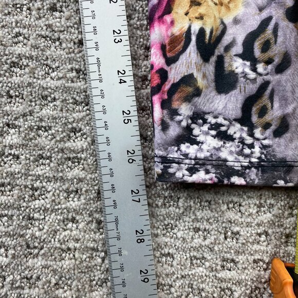 Silver Women's Floral Leggings Plus One Size Stretchable Pants - Picture 7 of 12